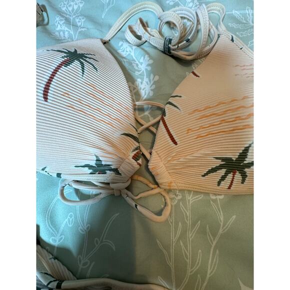 Pink with Palm Trees Body Glove Size M String Bikini - Picture 3 of 8